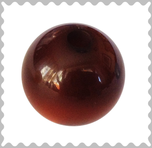 Polarisbead dark brown glossy 10 mm – Large hole