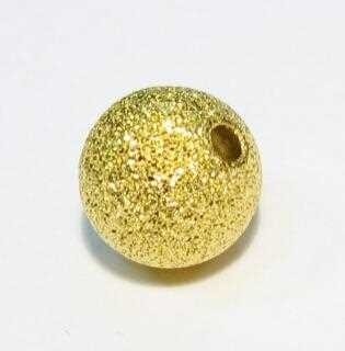 Perle diamantiert 6mm - echt vergoldet