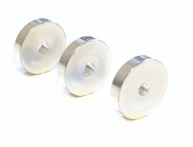 Spacer Scheibe 10x2mm - Farbe: silber- 1 Stück - Loch 2mm