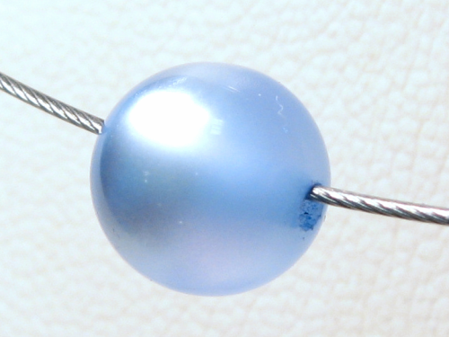 Polaris bead 8 mm sky blue glossy – small hole