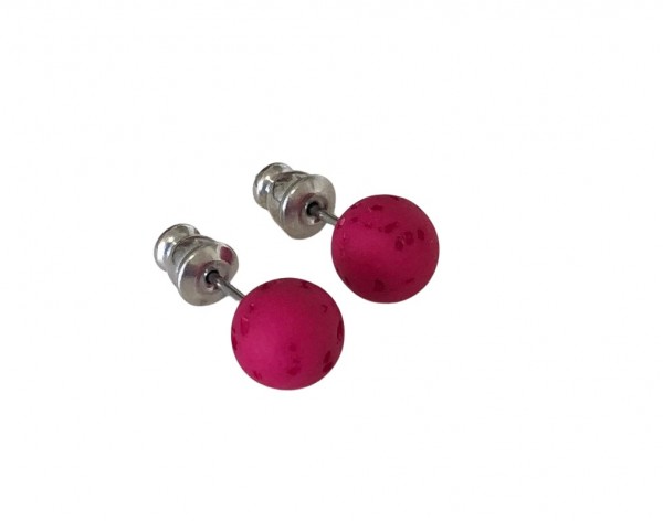 Polaris Gala Sweet Earrings 8 mm --Stainless steel- 1 pair – blackberry