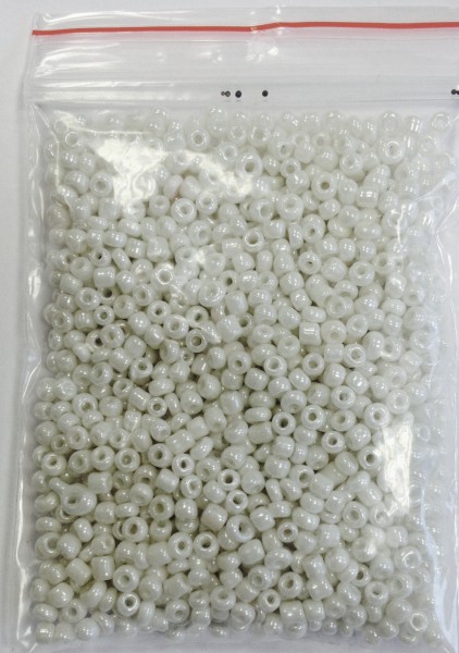 Glass beads approx. 2 mm – white – 20 grams