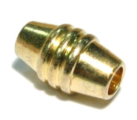 Röhre/Tonne 12x6mm vergoldet