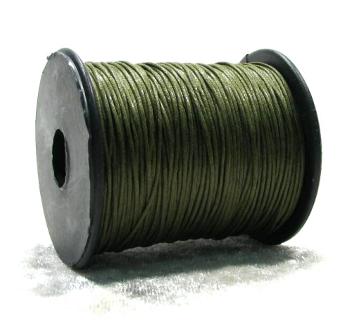 Baumwollband 1mm - 73 Meter - olive
