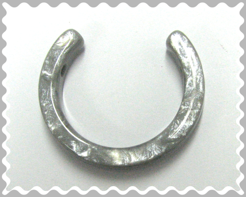 Polaris Creativ -Hufeisen- 30 mm, silver marbled