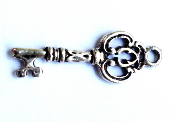 Schlüssel - 26x10mm - Anhänger antique silber