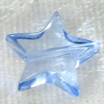 Star made of plastic light blue