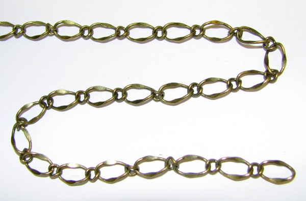 Link chain 8x5 mm – elegant design – color: Bronze – 1 meter