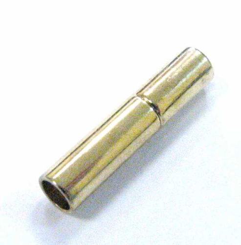 Klick-Verschluss für 3mm Bänder - vergoldet
