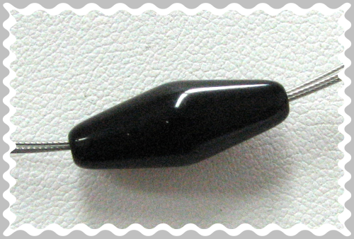 Polaris double cone 20x8 mm – black glossy