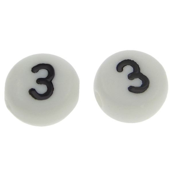 Number bead 3-7x4 mm – 1 pcs.