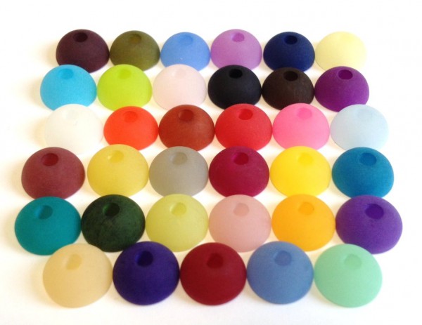 Polaris half bead 10x5 mm – 35 pieces in different colors