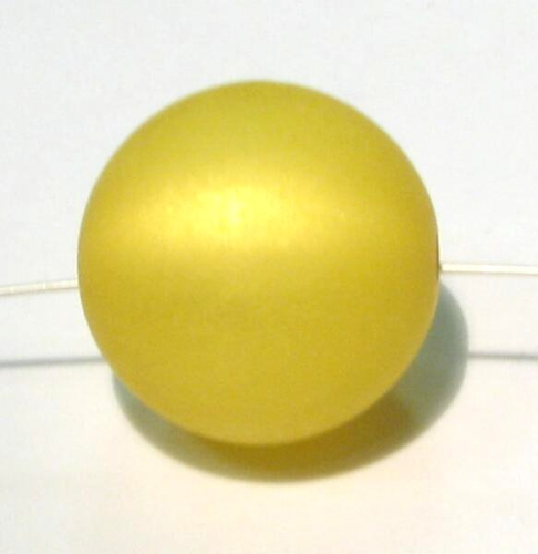 Polaris bead 18 mm yellow – small hole
