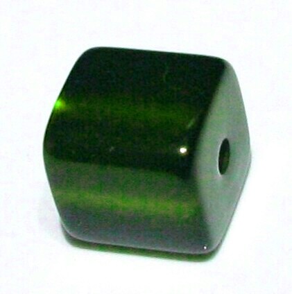 Polaris cube 6 mm moss glossy – small hole