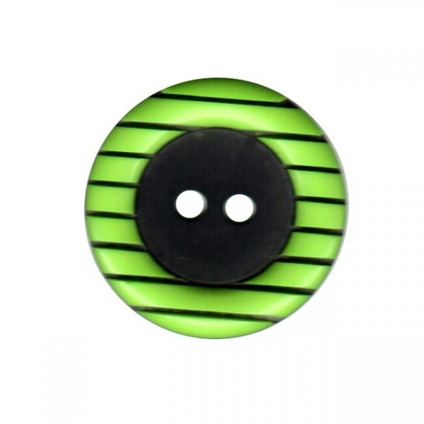 Button 34 mm – Stripes – green