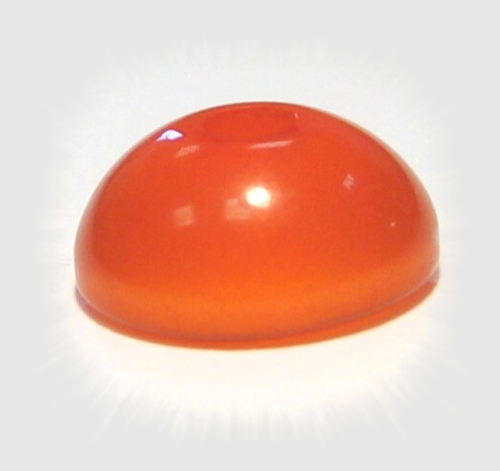 Polaris half bead 10x5 mm – orange glossy