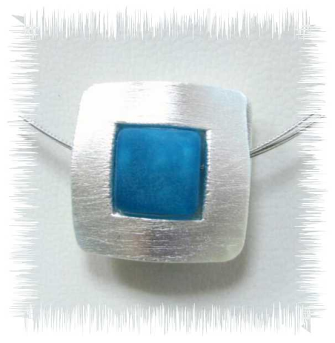 Creative pendant – square silver plated