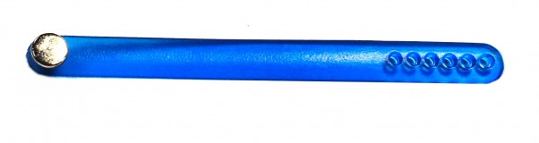 Wechselring für Schiebeperlen / Slider - Größenverstellbar - Farbe: blau