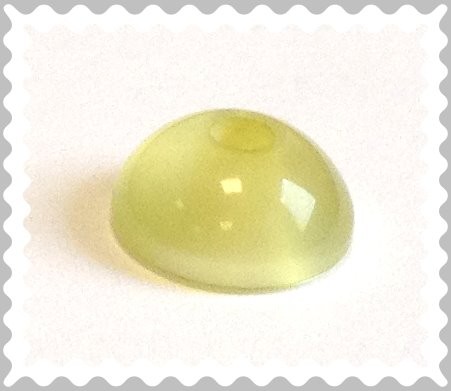 Polaris half bead 10x5 mm – light khaki shiny