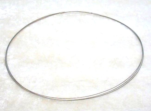 Necklace 3-row, 40 cm in silver. (steel natural)