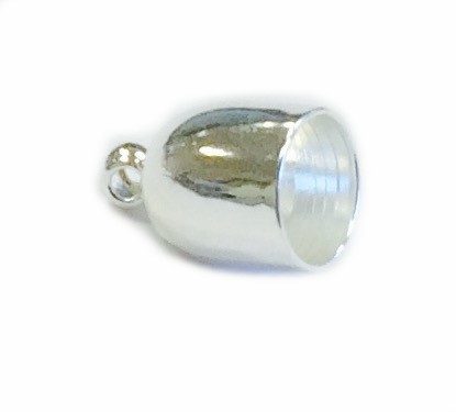 End cap for closing – silver coloured – for 6 mm bands