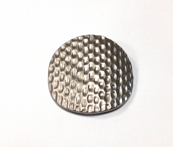 Pendant – Bolo- Colour: Rhodium matt – 25 mm with waffle pattern