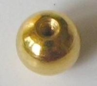 Threaded end piece – ball – 6 mm – real gold plated – 1 pcs.
