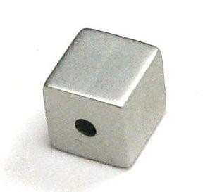 Aluminium Würfel eloxiert 8x8mm - elox silber