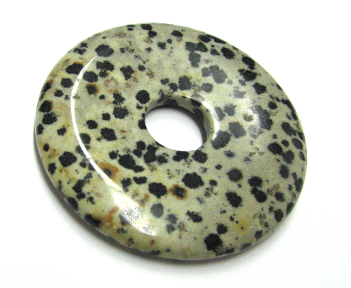 Dalmatian Jasper Donut – 50 mm – basic color beige