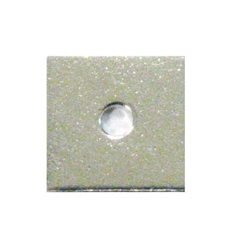 Spacer Quadrat 10x10x0,8mm rhodiniert - 1 Stück - Großloch, Loch 2,2mm