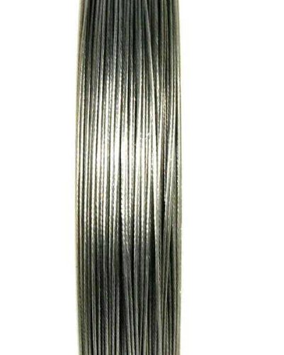 Steel rope 0,45 mm – 50 meters – Color: Natural steel (silver grey)