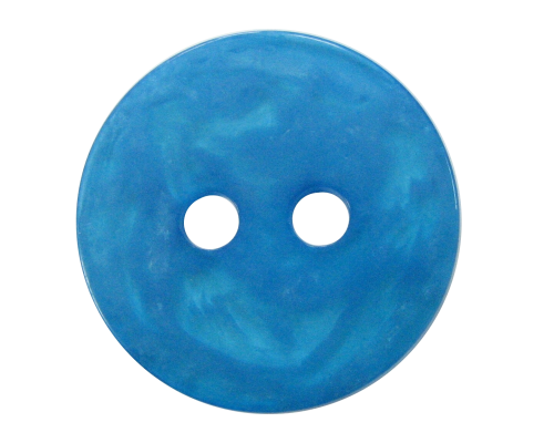 Button 34 mm – transparent turquoise mamorated