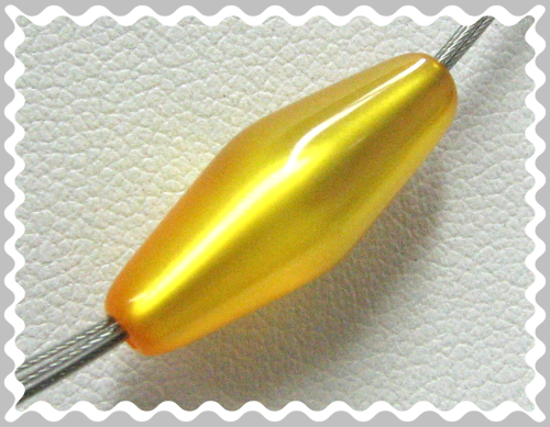 Polaris double cone 20x8 mm – glossy saffron