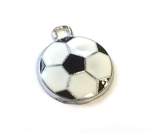 Football metal pendant 17 mm – plastic curved