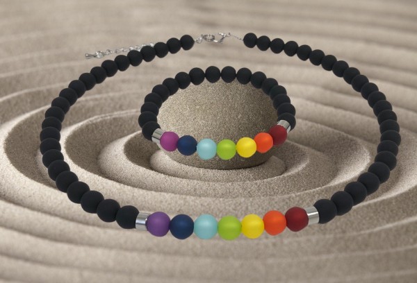 Bastelset - Chakra Kette + Armband - Polaris-Edelstahl