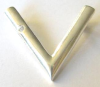 Creative pendant – V – 925 silver, polished