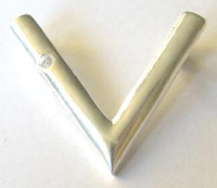 Kreativ-Anhänger - V - 925 Sterling-Silber, poliert