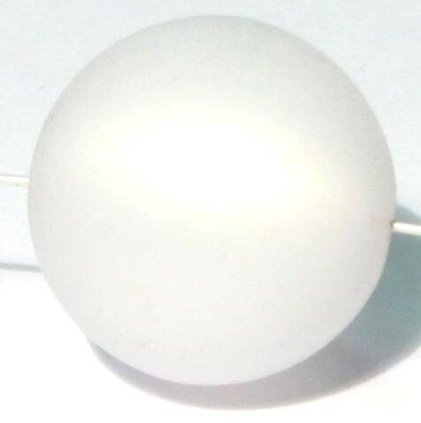 Polaris bead 20 mm white – small hole