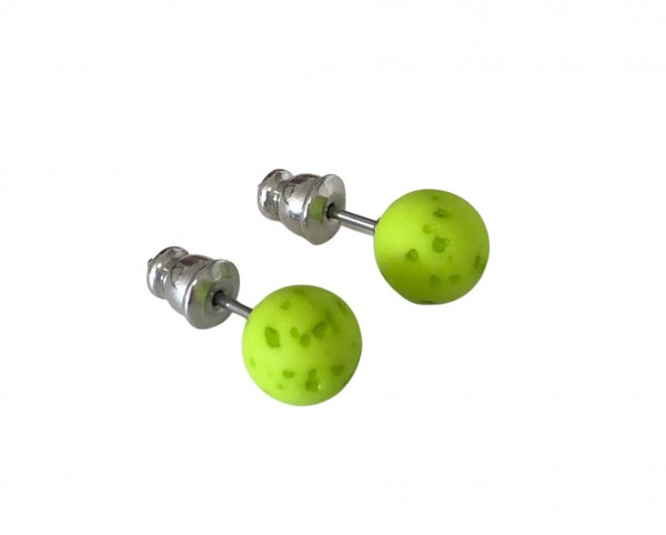 Polaris Gala Sweet Earrings 8 mm --Stainless steel- 1 pair – green