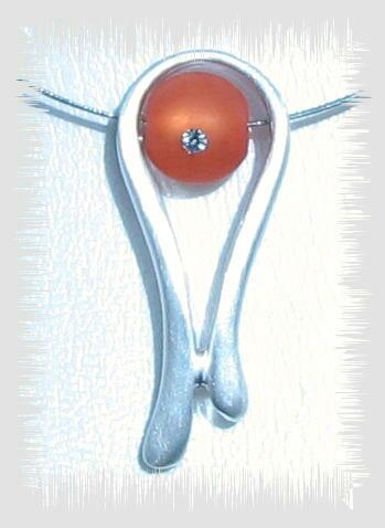 Creative pendant – loop- silver plated