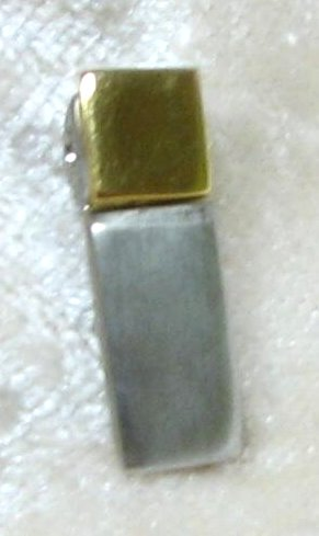 Anhänger silber/gold 21x7mm