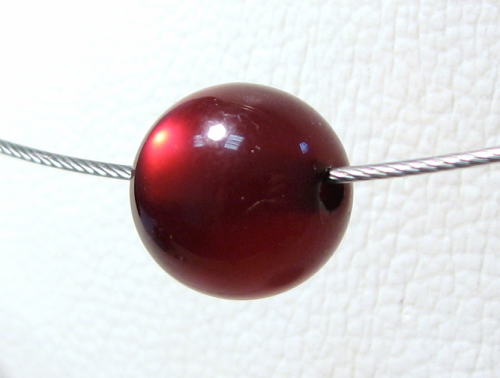 Polarisbead 8 mm bordeaux glossy – small hole