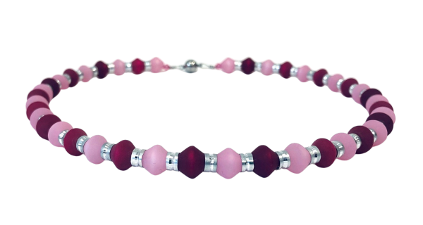 Polaris Double Cone Collier – in different lengths – blackberry – pink – silver