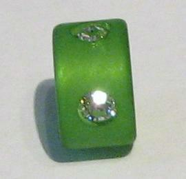 Polaris Ring (spacer) green 8 mm – with Swarovski crystal