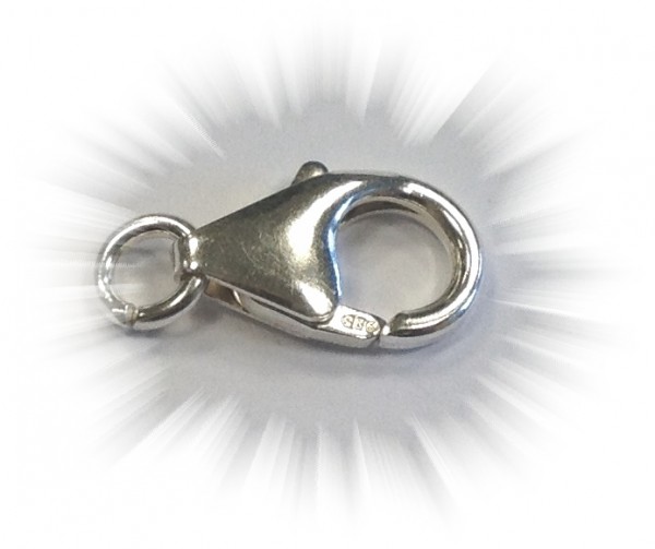 lobster claw clasp 13mm with eyelet – 925 silver