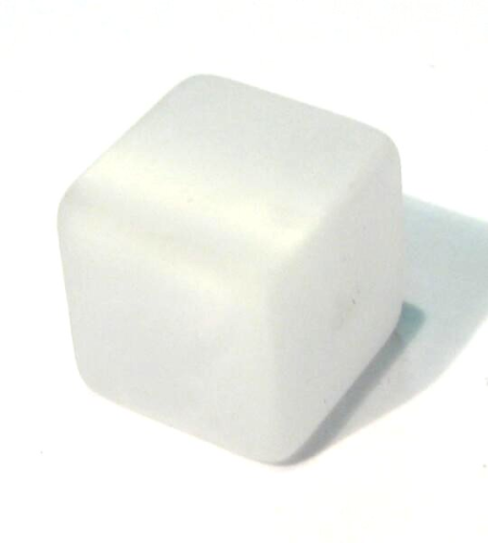 Polaris cube 8 mm glossy white – small hole
