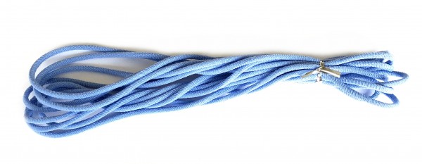 Nylon strap elastic 3mm thick - light blue - length 3 meters