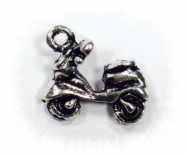 Motorrad Anhänger - 14x11mm - Farbe: antique silber