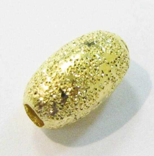 Olive diamantiert 10x6mm - echt vergoldet