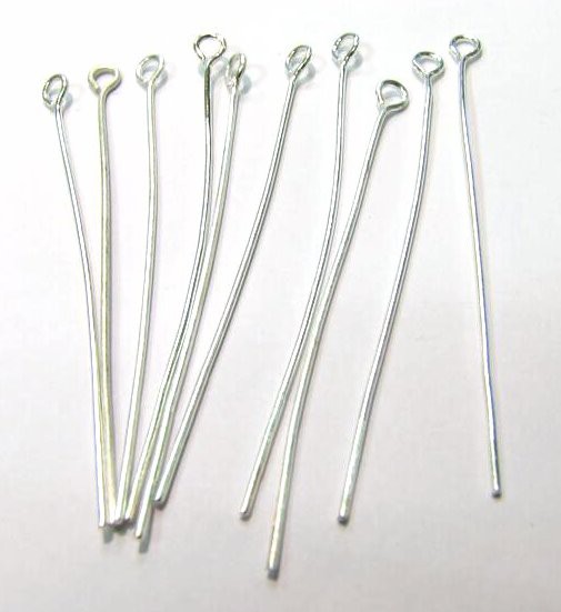 Necklace pencils 10 pieces – color: Silver – 50x0,7mm